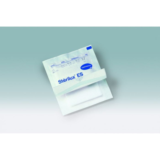 Sterilux ES αποστειρωμένη βαμβακερή υπεραπορροφητική γάζα 17 κλωστών 7,5x7,5