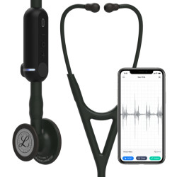 3M Littmann CORE Ψηφιακό Στηθοσκόπιο, Μαύρος Κώδωνας, Αυλός, Στέλεχος και Ακουστικά, 69 cm