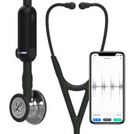 3M Littmann CORE Ψηφιακό Στηθοσκόπιο, κώδωνας Mirror, Μαύρος Αυλός, Στέλεχος και Ακουστικά