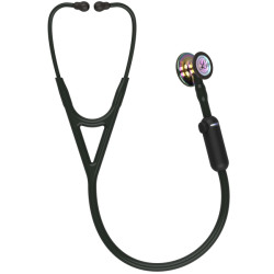3M Littmann CORE Ψηφιακό Στηθοσκόπιο, High Polish Rainbow, Μαύρος αυλός, Στέλεχος και Ακουστικα