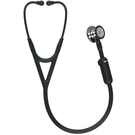 3M Littmann CORE Ψηφιακό Στηθοσκόπιο, κώδωνας Mirror, Μαύρος Αυλός, Στέλεχος και Ακουστικά