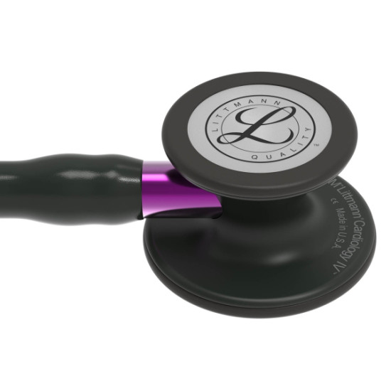 Στηθοσκόπιο 3M™ Littmann Cardiology IV Black με κώδ.μαύρο, στέλεχος violet