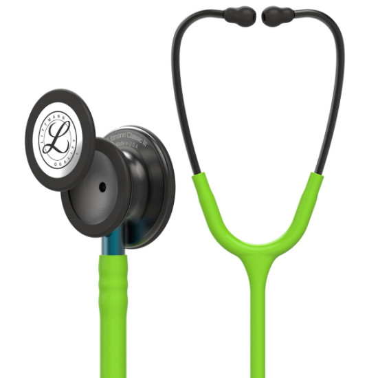 Στηθοσκόπιο 3M™ Littmann Classic III Lime Green με κώδωνα smoke, στέλεχος μπλε