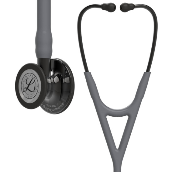 Στηθοσκόπιο 3M™ Littmann® Cardiology IV™ Gray, Κώδωνα High Polish Smoke-Finish