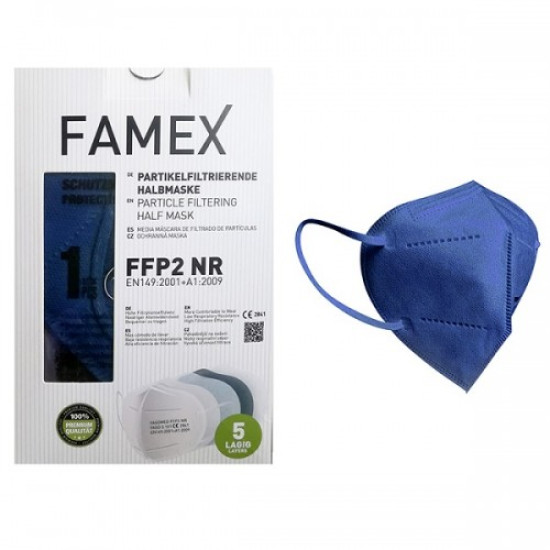 Famex Mask Μάσκα Προστασίας FFP2 μπλε 10 τμχ.