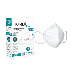 FAMEX Mask Μάσκα Προστασίας FFP2 Λευκή 10 τμχ