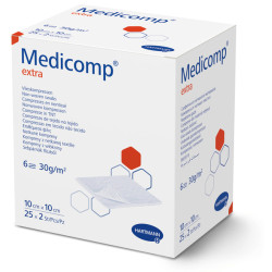 Medicomp αποστειρωμένη γάζα non-woven 6πλή 25 τμχ.