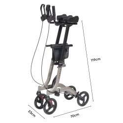 Rollator Αλουμινίου με λαβή και στήριξη πήχη