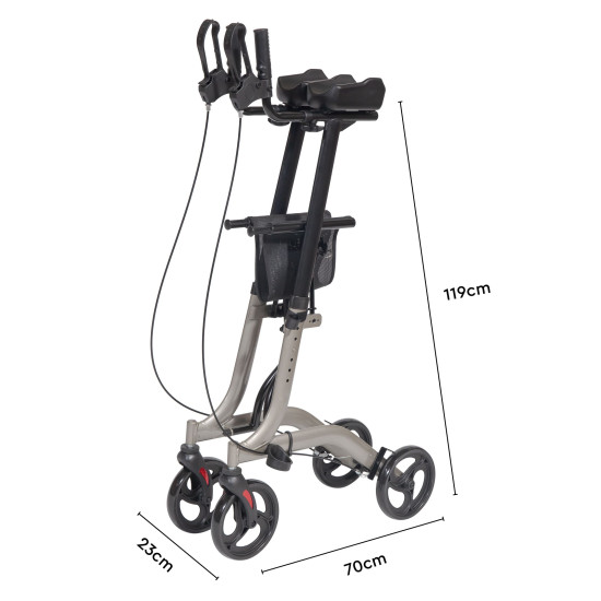 Rollator Αλουμινίου με λαβή και στήριξη πήχη