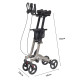 Rollator Αλουμινίου με λαβή και στήριξη πήχη