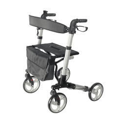Περιπατητήρας ενηλίκων Rollator αλουμινίου – Ασημί