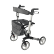 Περιπατητήρας ενηλίκων Rollator αλουμινίου – Ασημί