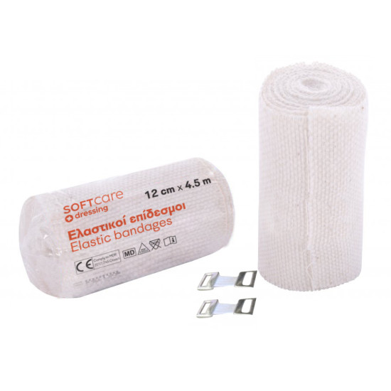 Επίδεσμος ελαστικός Soft Care 12 cm x 4,5 m