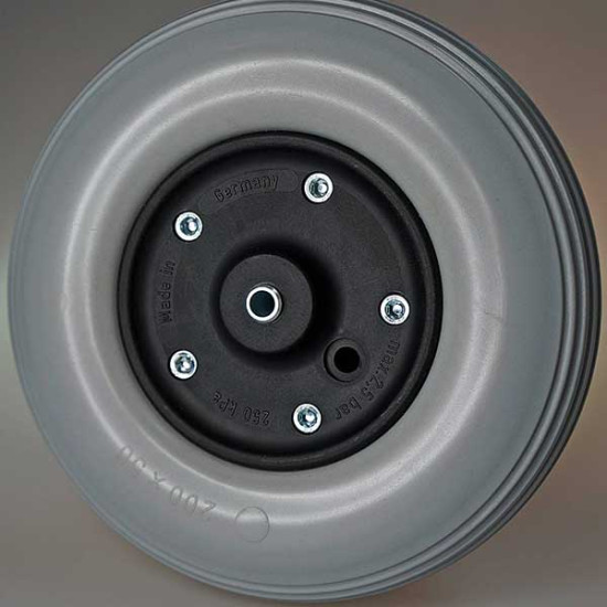 200x50mm 8" τροχός πλαστικός συμπαγής