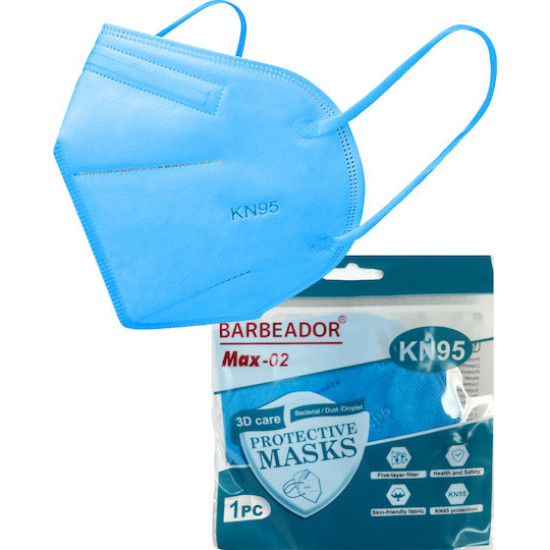 Barbeador Μάσκα Υψηλής Προστασίας FFP2/KN95 Γαλάζιο 20τεμ
