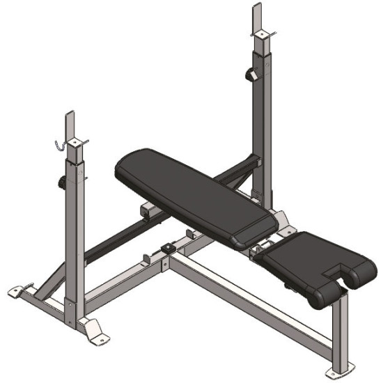 Adjustable olympic bench press