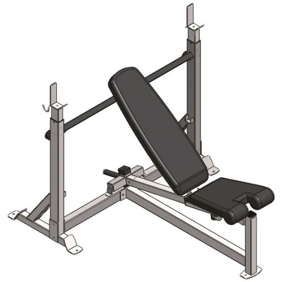 Adjustable olympic bench press